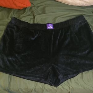 Elegant Black Velvet Lounge Shorts
